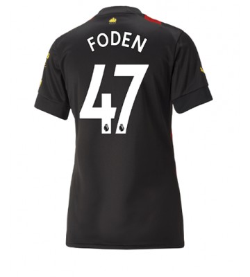 Manchester City Phil Foden #47 Bortedrakt Kvinner 2022-23 Kortermet